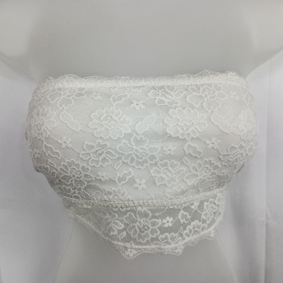 2 FOR $30 HOLLISTER White Lace Bandeau (#1,273) - Picture 1 of 8